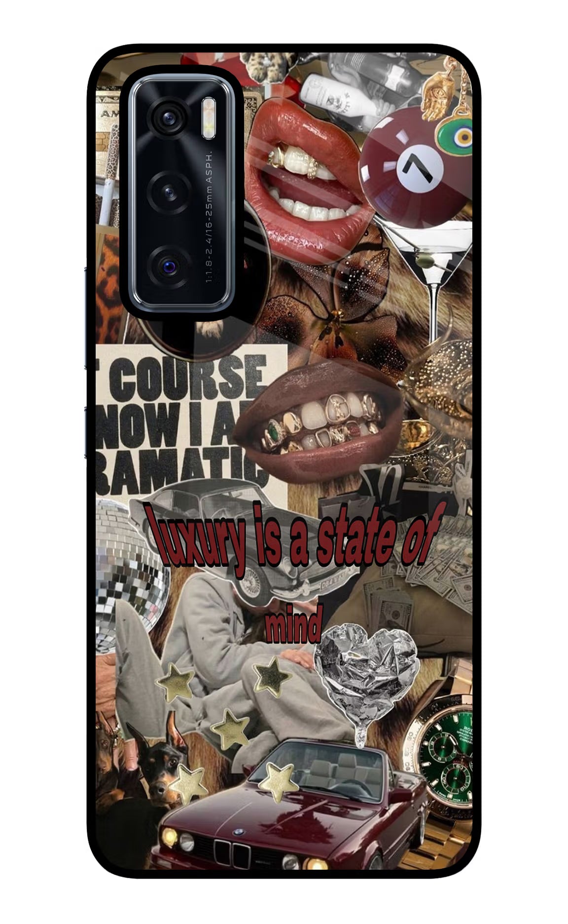 Luxury Vivo V20 SE Glass Case Back Cover by Casekaro