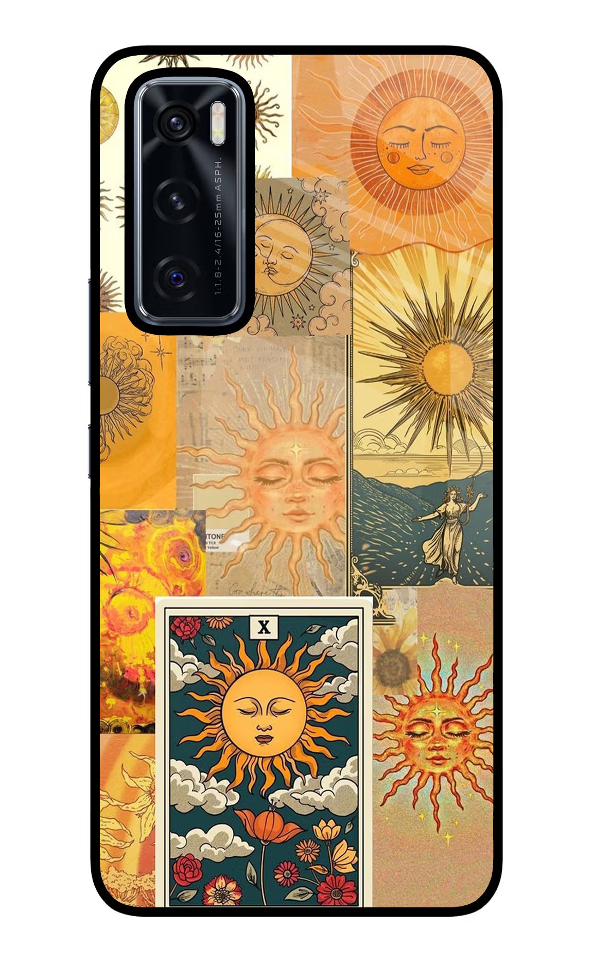 Sun Vivo V20 SE Glass Case Back Cover by Casekaro
