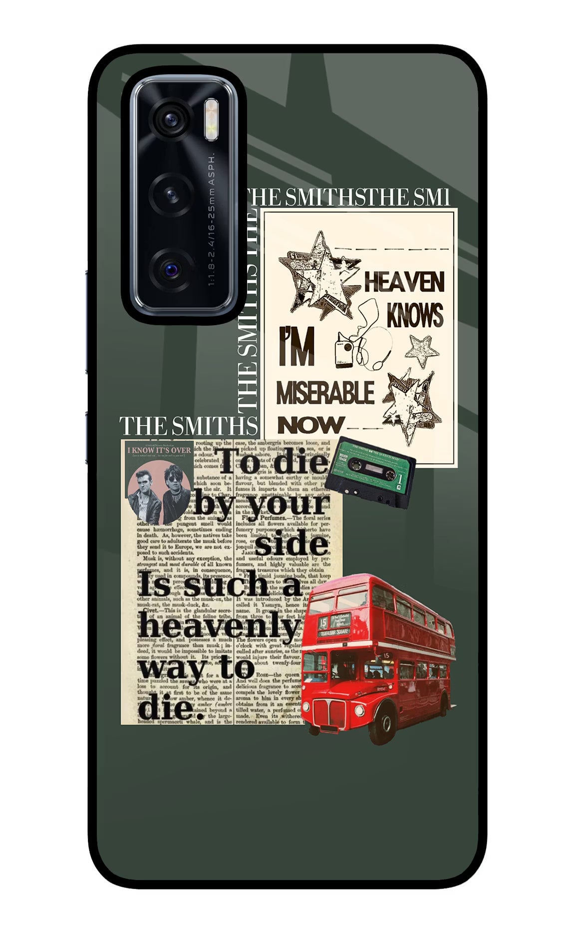 The Smiths Vivo V20 SE Glass Case Back Cover by Casekaro