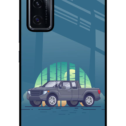 Retro Garage Vibe Vivo V20 SE Glass Case