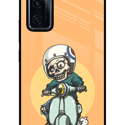 Undead Biker Vivo V20 SE Glass Case