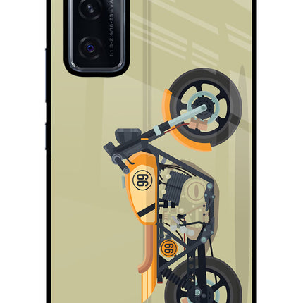 Vertical Speedster Vivo V20 SE Glass Case
