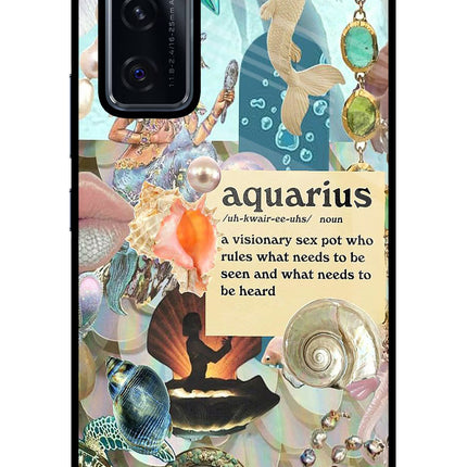 Aquarius Zodiac Vivo V20 SE Glass Case