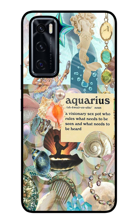 Aquarius Zodiac Vivo V20 SE Glass Case