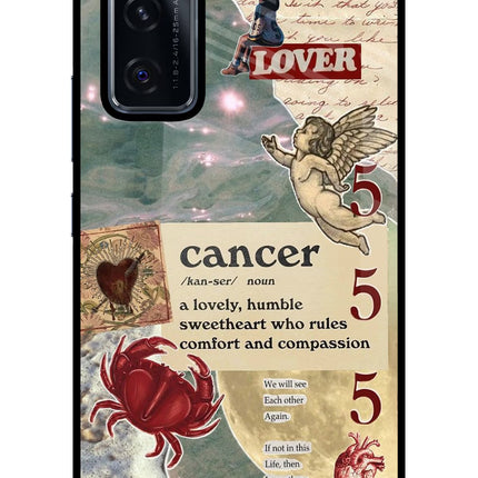 Cancer Zodiac Vivo V20 SE Glass Case