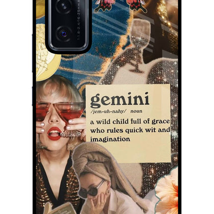 Gemini Zodiac Vivo V20 SE Glass Case