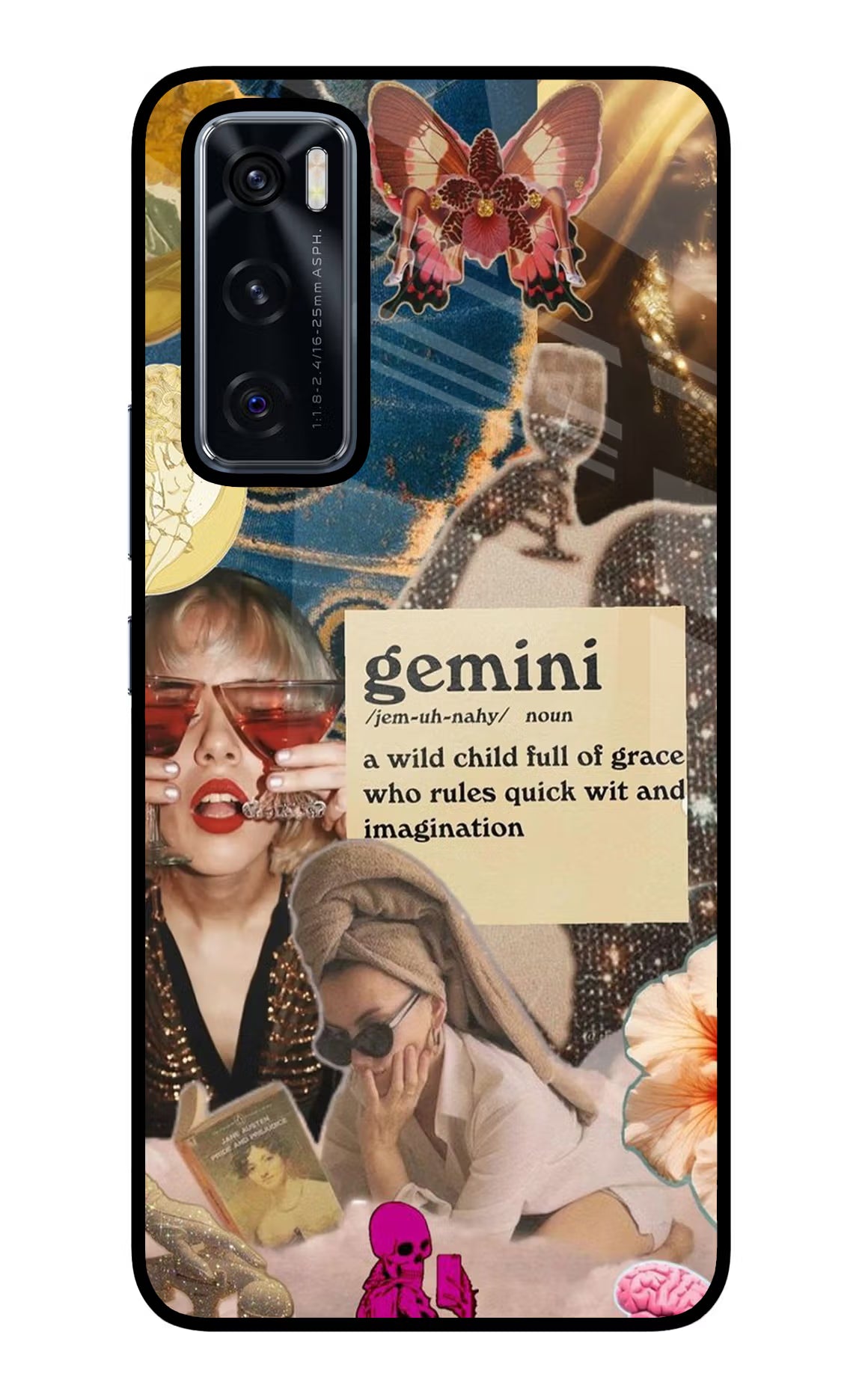 Gemini Zodiac Vivo V20 SE Glass Case