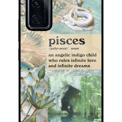 Pisces Zodiac Vivo V20 SE Glass Case