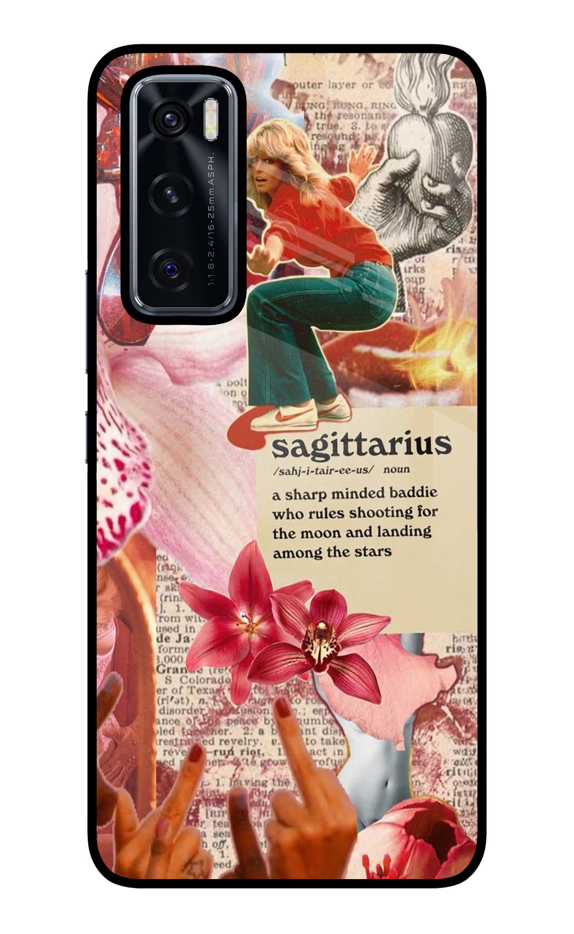 Sagittarius Zodiac Vivo V20 SE Glass Case
