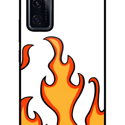 Fired Up – White Vivo V20 SE Glass Case