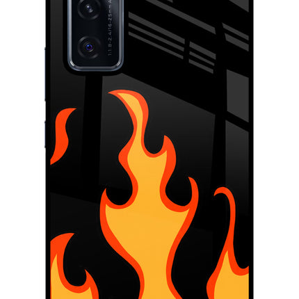 Fired Up – Black Vivo V20 SE Glass Case