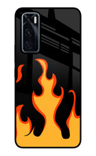 Fired Up – Black Vivo V20 SE Glass Case
