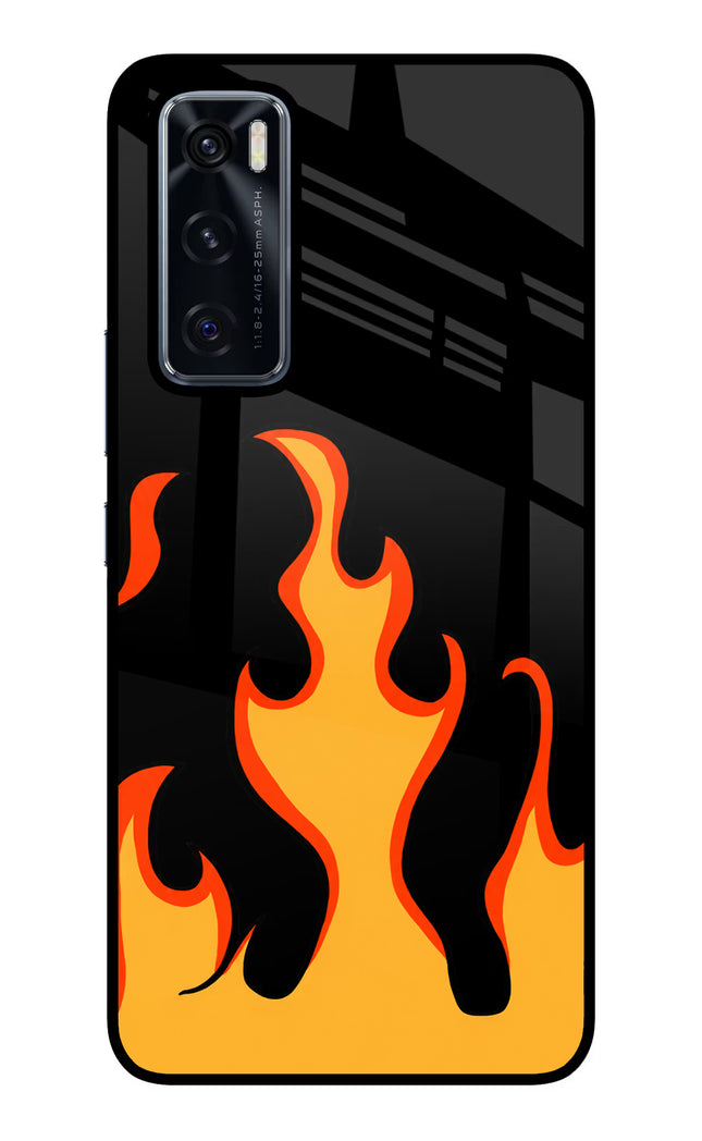 Fired Up – Black Vivo V20 SE Glass Case