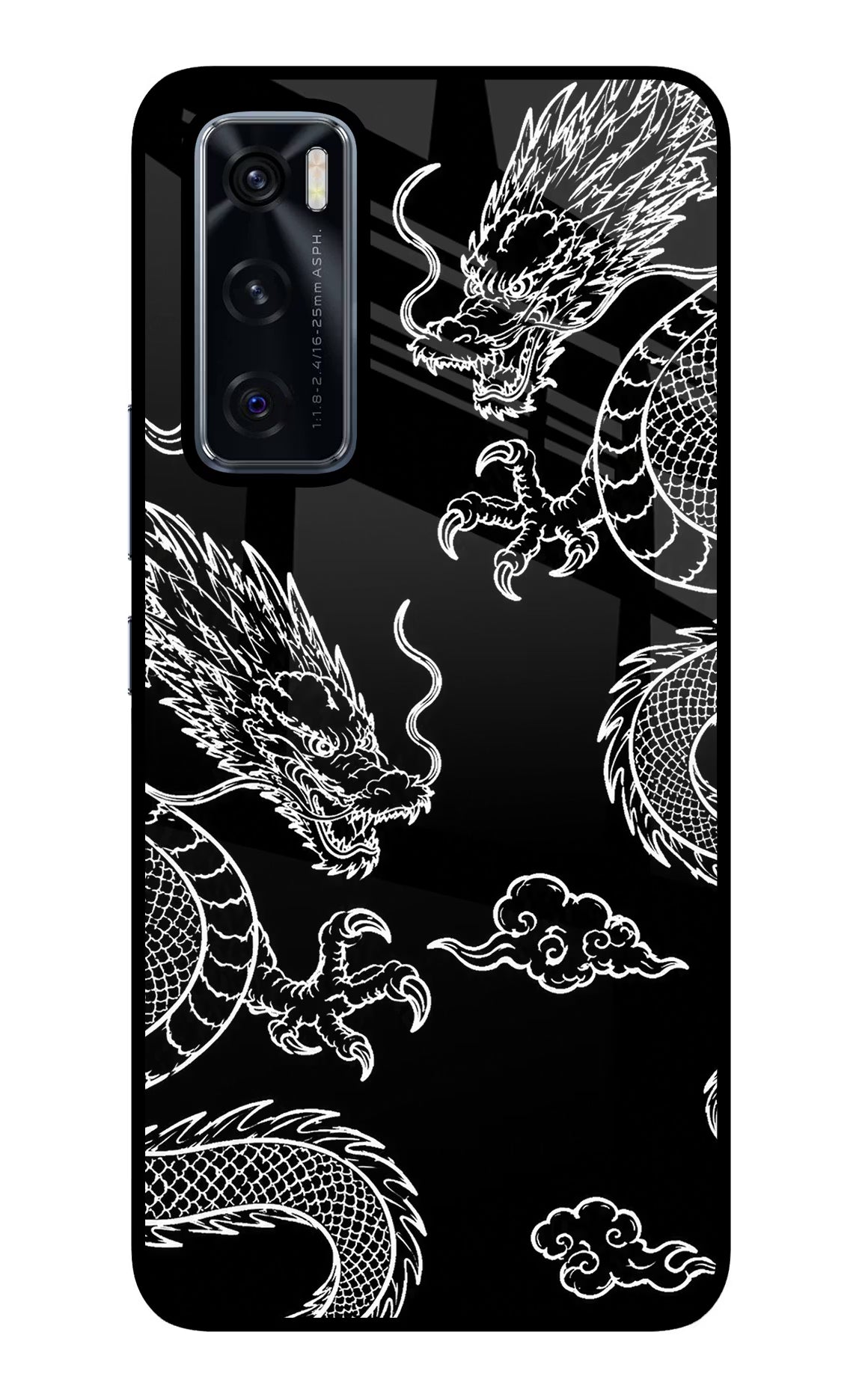 Twin Dragons Vivo V20 SE Glass Case
