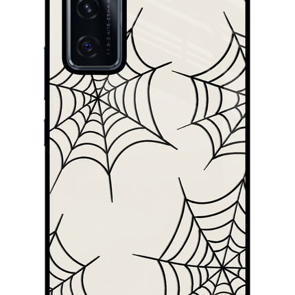 Spider Web Vivo V20 SE Glass Case