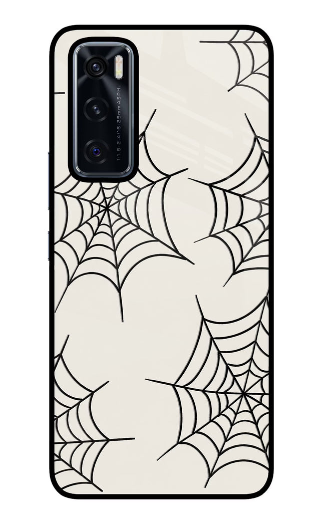 Spider Web Vivo V20 SE Glass Case