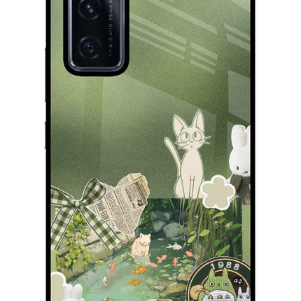 Aesthetic anime Vivo V20 SE Glass Case