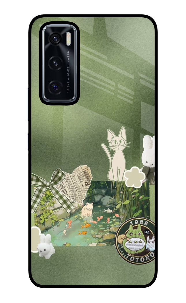 Aesthetic anime Vivo V20 SE Glass Case