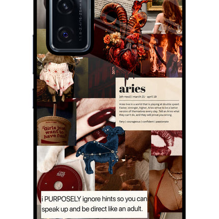 Zodiac Aries Vivo V20 SE Glass Case