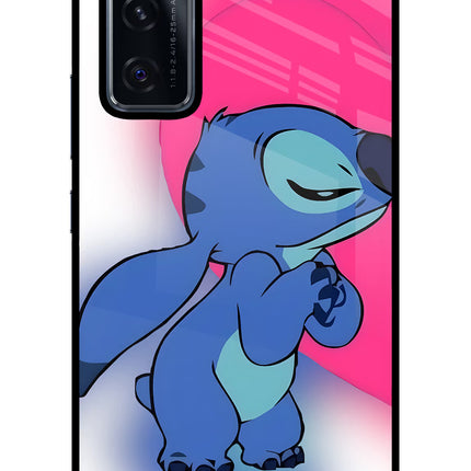 Stitch Hug Vivo V20 SE Glass Case