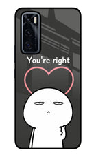 You're Right Vivo V20 SE Glass Case