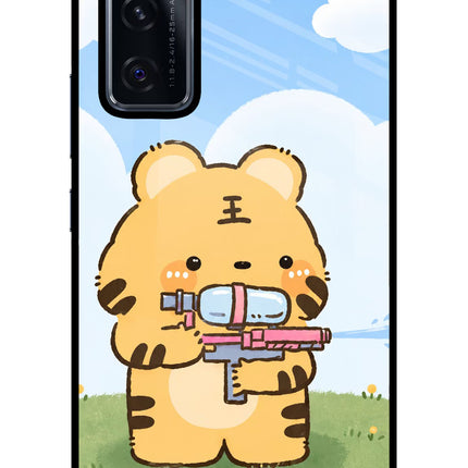 Tiger Treat Vivo V20 SE Glass Case