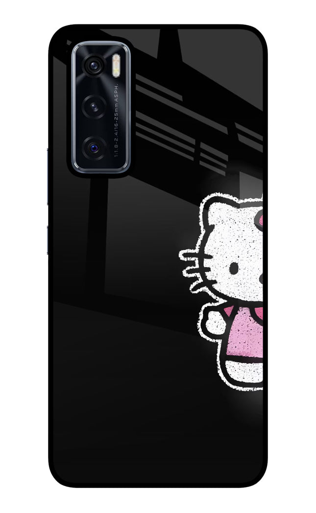 Kitty Charm Vivo V20 SE Glass Case