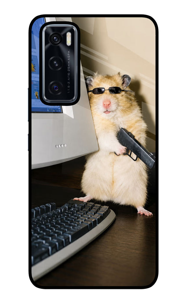 Hacker Hamster Vivo V20 SE Glass Case