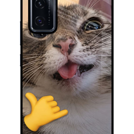Silly Cat Call Vivo V20 SE Glass Case