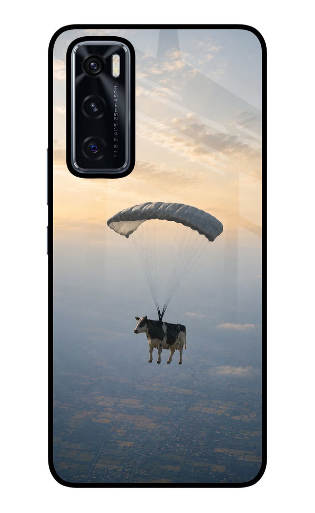 Skydiving Cow Vivo V20 SE Glass Case