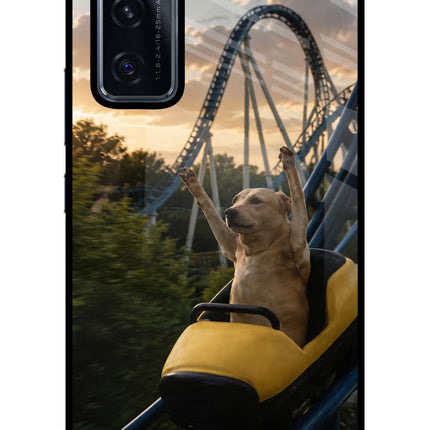 Rollercoaster Dog Vivo V20 SE Glass Case