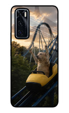 Rollercoaster Dog Vivo V20 SE Glass Case