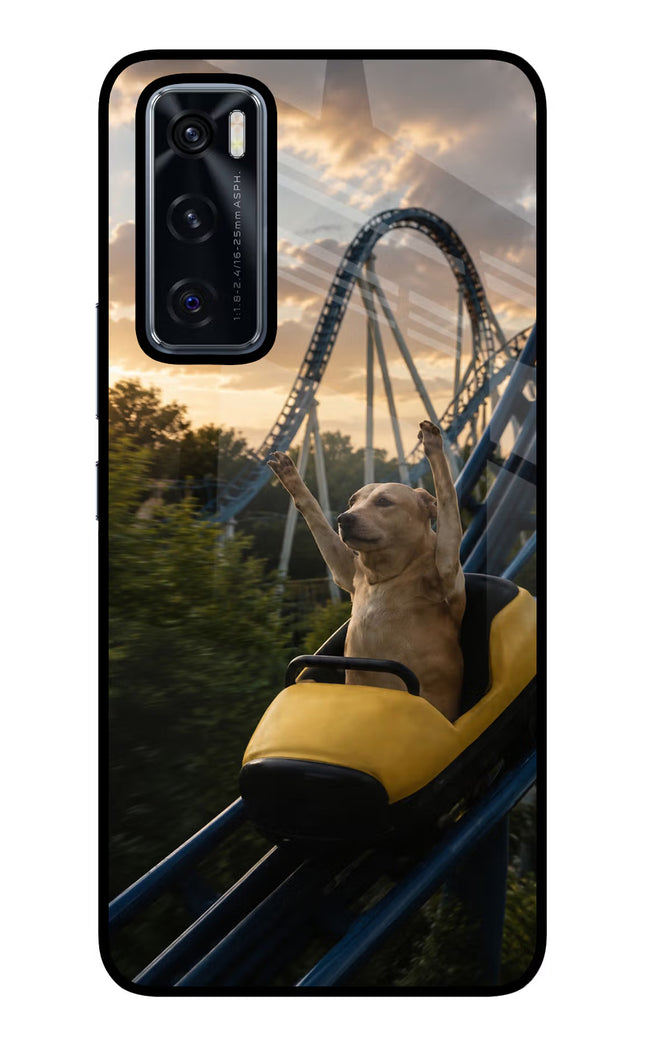 Rollercoaster Dog Vivo V20 SE Glass Case