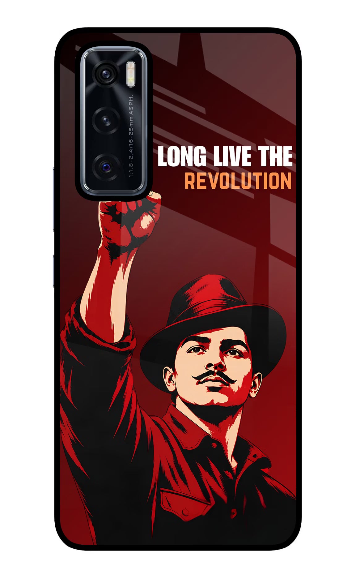 Bhagat Singh Revolution Vivo V20 SE Glass Case