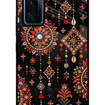 Boho Noir Vivo V20 SE Glass Case