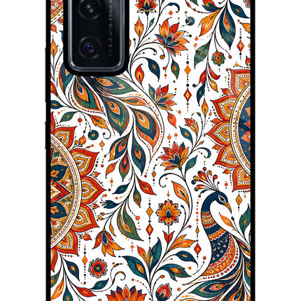 White Mayura Vivo V20 SE Glass Case