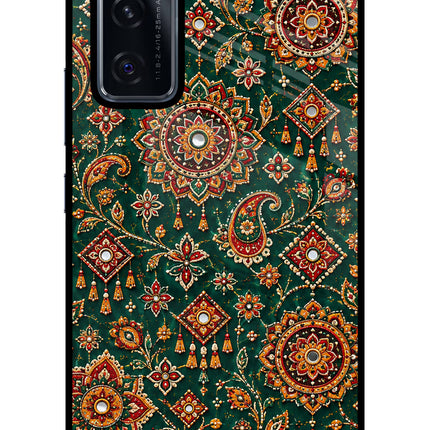Green Pataka Vivo V20 SE Glass Case
