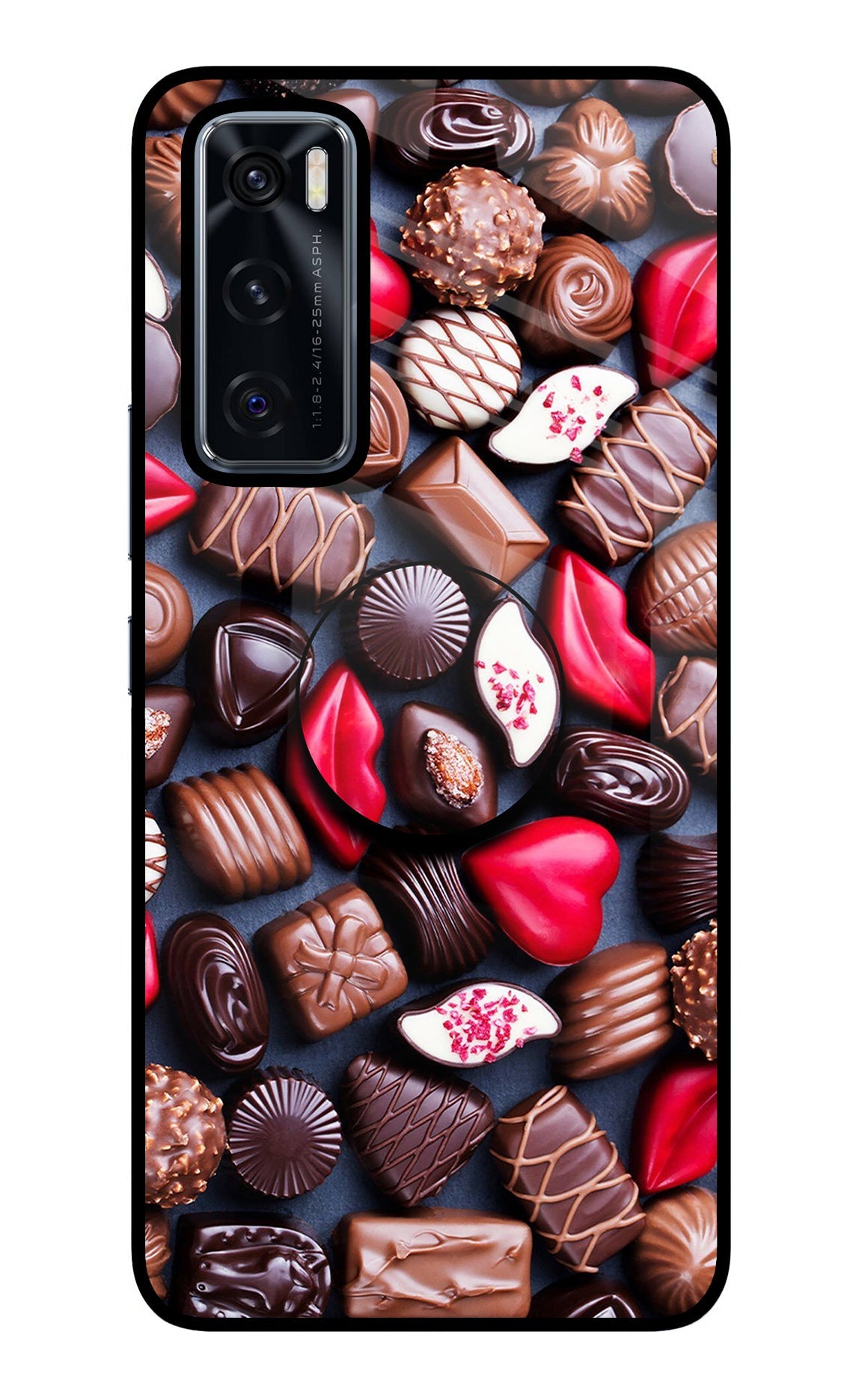 Chocolates Vivo V20 SE Glass Case