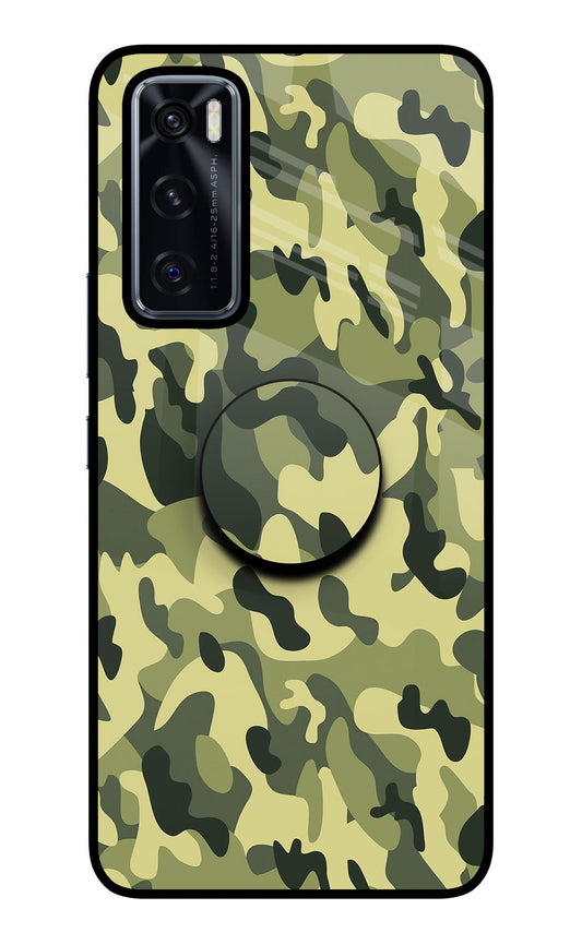 Camouflage Vivo V20 SE Glass Case