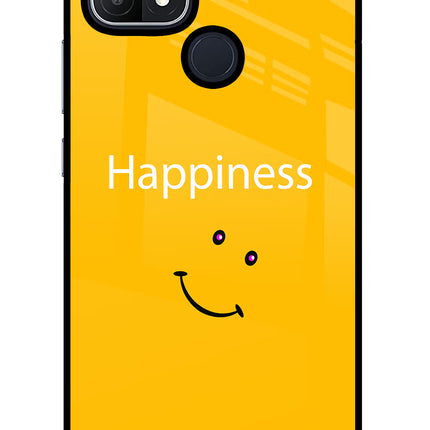 Happiness With Smiley Oppo A15/A15s Glass Case
