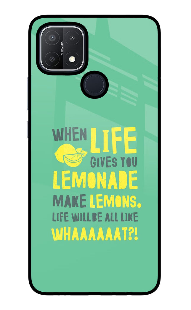 Quote Oppo A15/A15s Glass Case Back Cover by Casekaro
