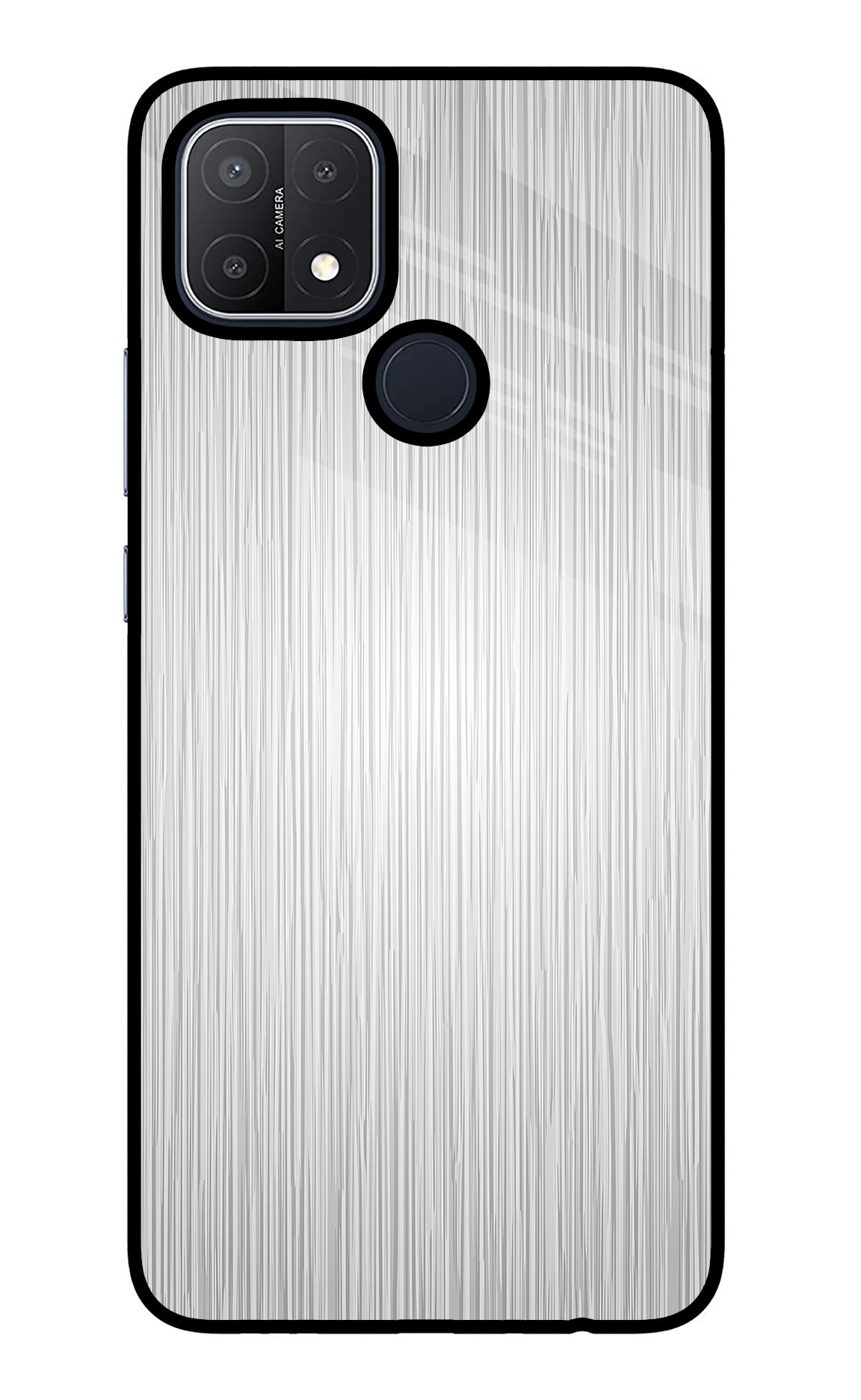 Wooden Grey Texture Oppo A15/A15s Glass Case