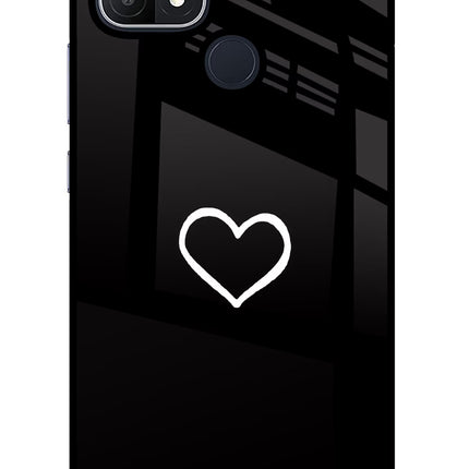 Heart Oppo A15/A15s Glass Case