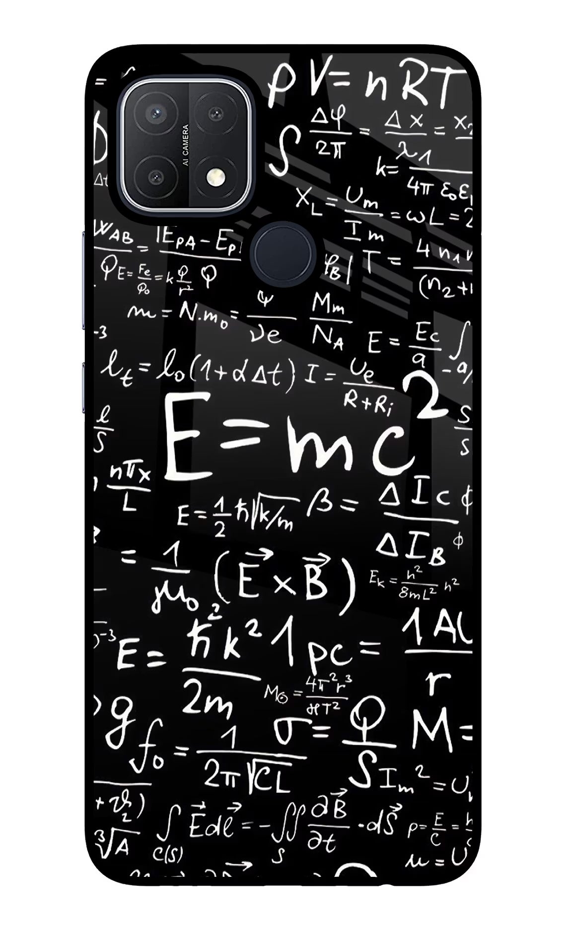 Physics Formula Oppo A15/A15s Glass Case