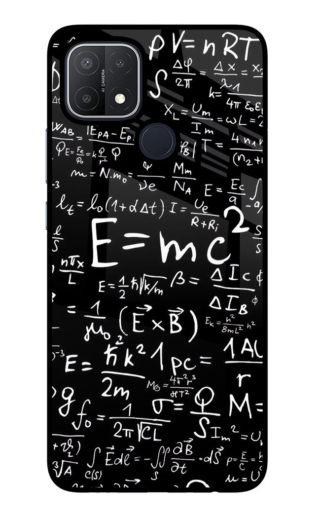 Physics Formula Oppo A15/A15s Glass Case
