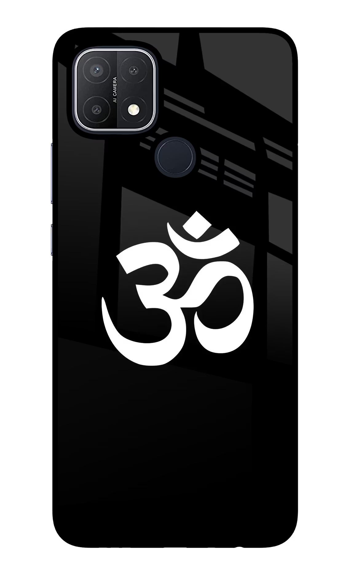 Om Oppo A15/A15s Glass Case Back Cover by Casekaro