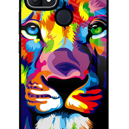 Lion Oppo A15/A15s Glass Case