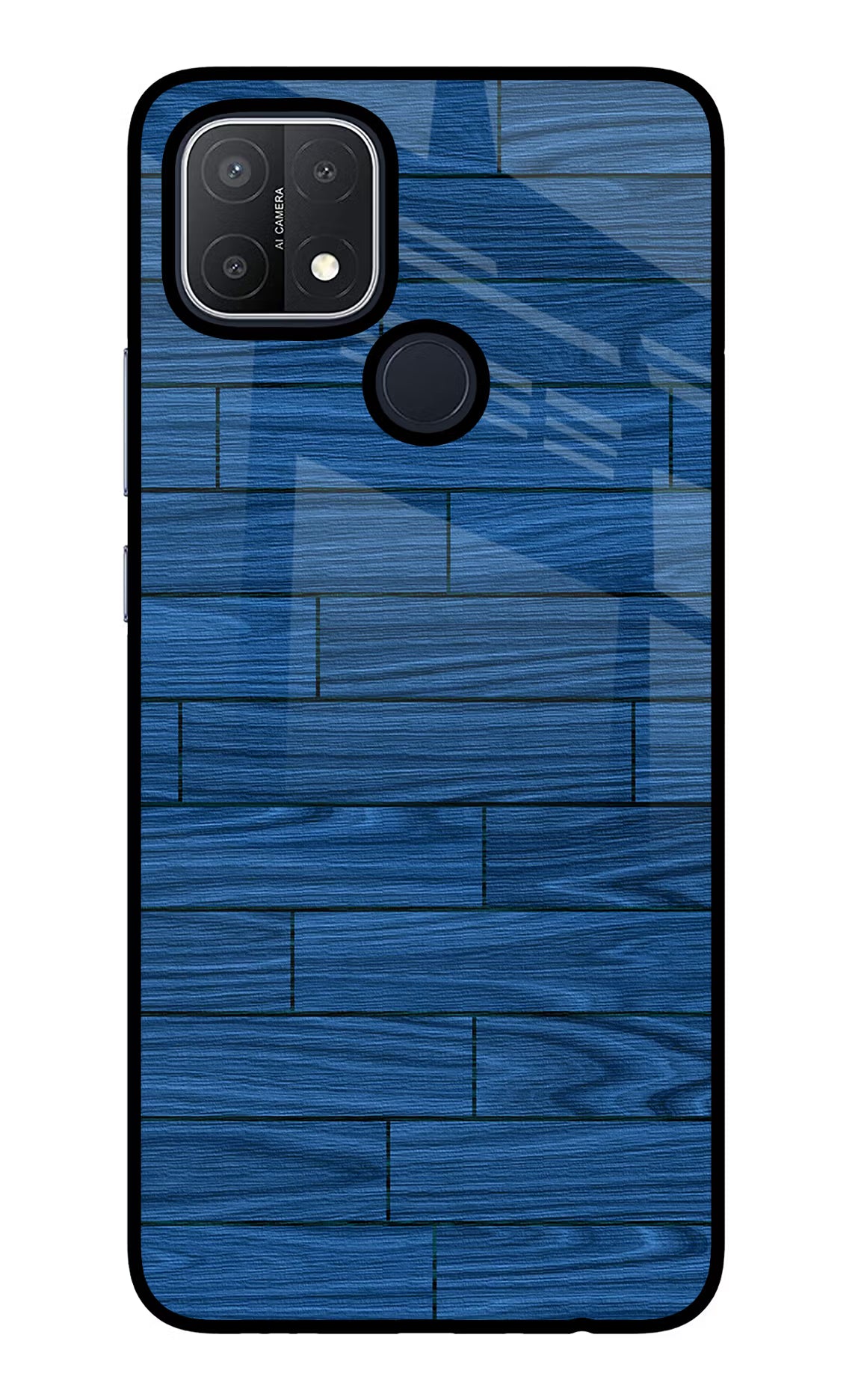 Wooden Texture Oppo A15/A15s Glass Case Back Cover by Casekaro