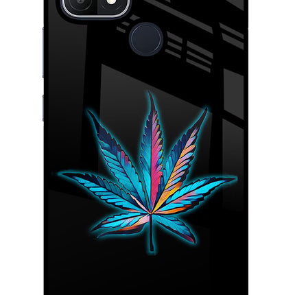 Weed Oppo A15/A15s Glass Case Back Cover by Casekaro