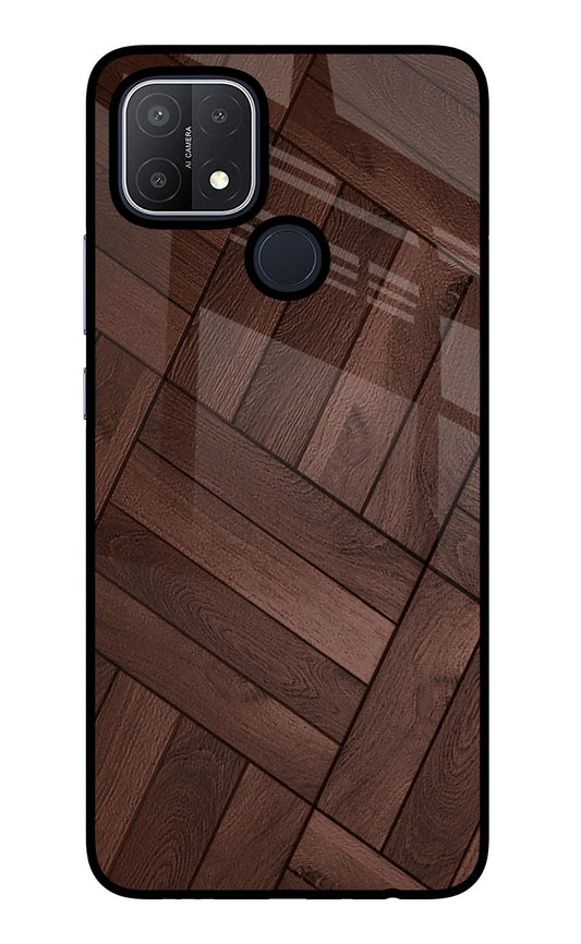 Wooden Texture Design Oppo A15/A15s Glass Case